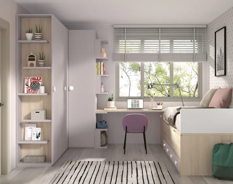 Armario de gran capacidad y orden. Distintas opciones para configurar el interior.