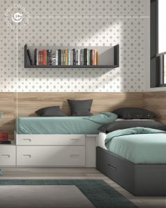 Compacto C-145 de FORMAS 22 con cama y almacenaje integrado