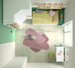 dormitorio juvenil Advance con cama abatible